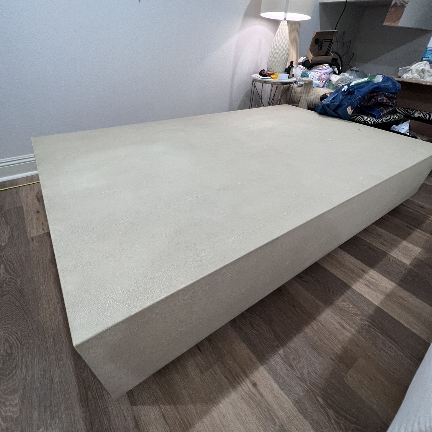 Restoration Hardware GRAYDON SHAGREEN PLINTH COFFEE TABLE for Sale
