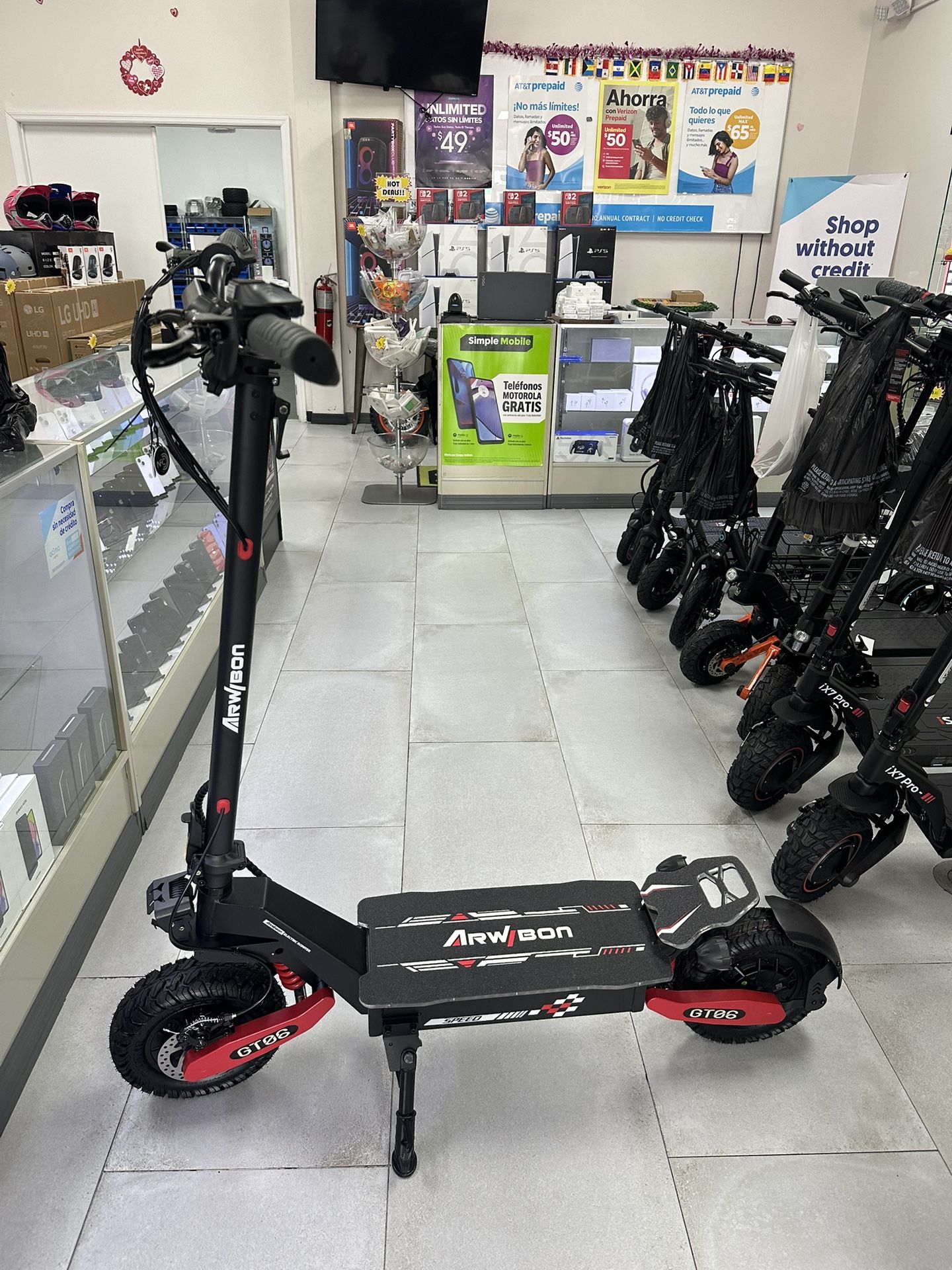 Arwibon GT06 Plus Electric Scooter 40MPH! Finance For $50 Down Payment!!