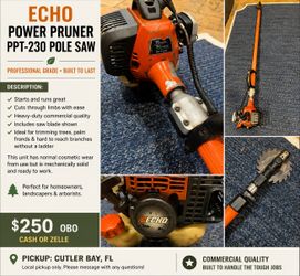 Echo Power Pruner PPT-230 commercial gas-powered telescoping pole saw.