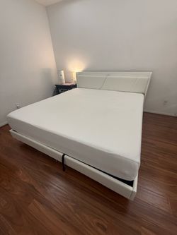 King size bedframe and mattress