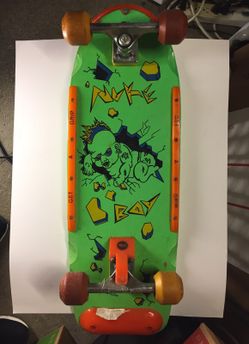 NASH Nuke Boy Skateboard Redline 80's 90's Neon
