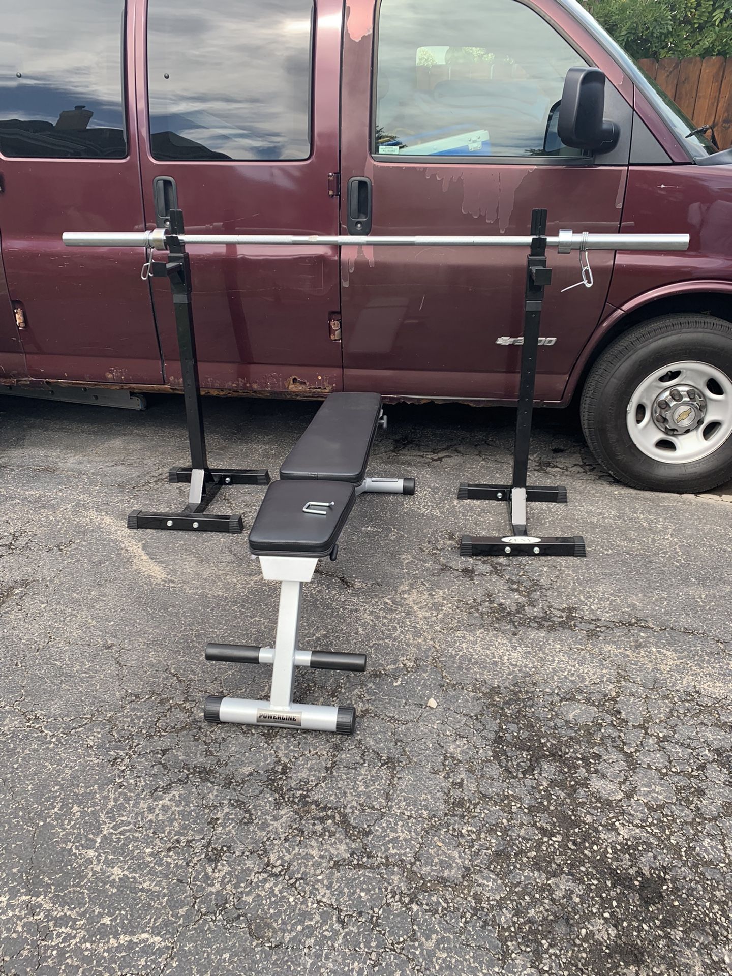 Weight Bench And Olympic Bar