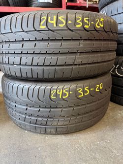 20” tires pirelli 245/35/20 with free installation $140 both