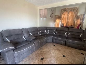 Gray electric recliner