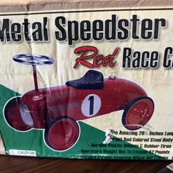 Vintage Metal Speedster Red Race Car