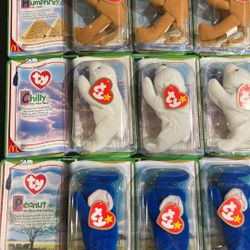 McDonald’s Legend’s Teenie Beanie Babies PEANUT, CHILLY, HUMPHREY