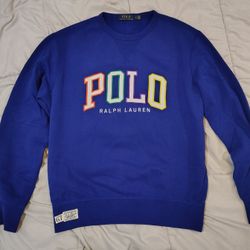 Polo Ralph Lauren Multi Color Logo Sweatshirt Size Medium