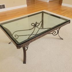Metal & Glass coffee table. 