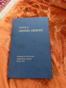 Like new book Statue of Dennis Chavez 1966