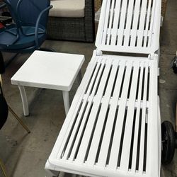 Domi Pool Lounge Chair, Aluminum Adjustable Lounge Chair for Outside