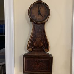 Wood Clock with Inlay Type Design