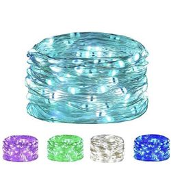 16 Colors Changing Fairy Lights, USB Copper Wire 100LED Remote String Lights for Indoor , Oudoor, Room, Party, Christmas Decor (Discoloration)