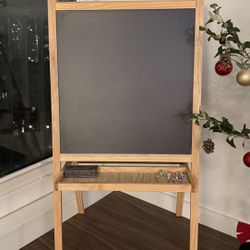 Wooden Easel (whiteboard And Chalkboard)