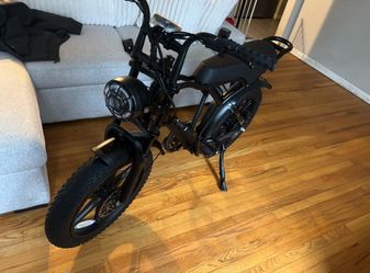 TST® R002 20'' 1500W Full Suspension Moped-style Electric Bike (Color:black Size: large)