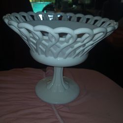 Vintage fruit bowl on a pedestal
