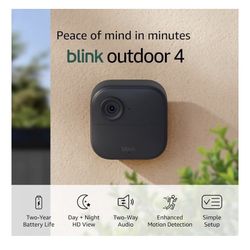 Blink Outdoor 4 – Wireless smart security camera, 1080p HD day and infrared night live view, two-way talk – 3 camera system