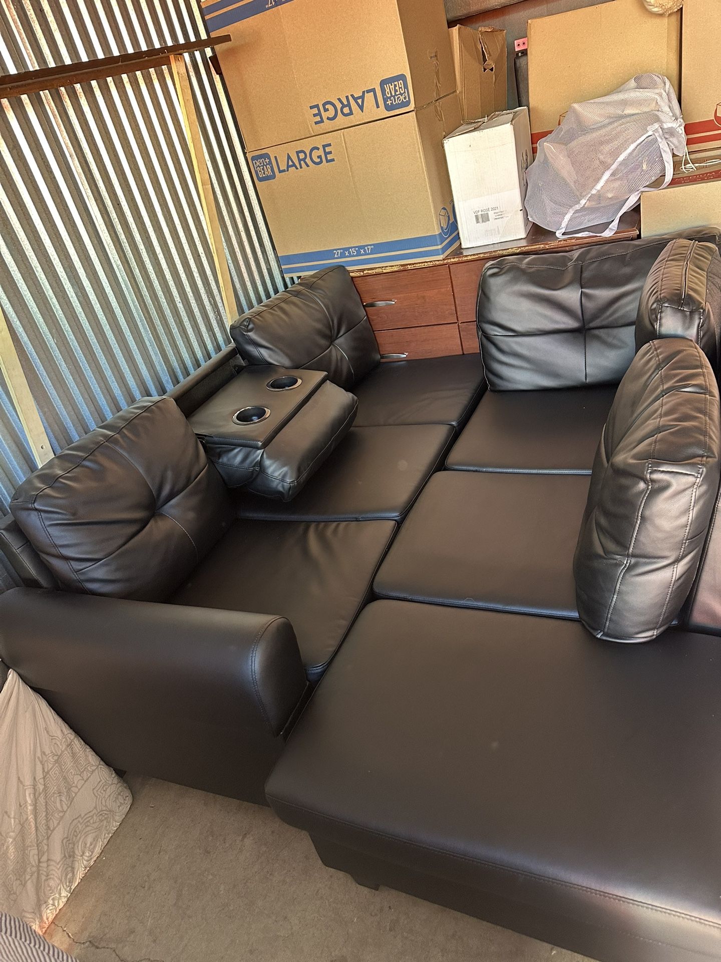 Sectional With Ottoman