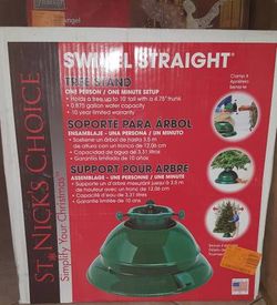 St Nick's Choice Swivel Straight Plastic Tree Stand For Trees Up to 10 ft