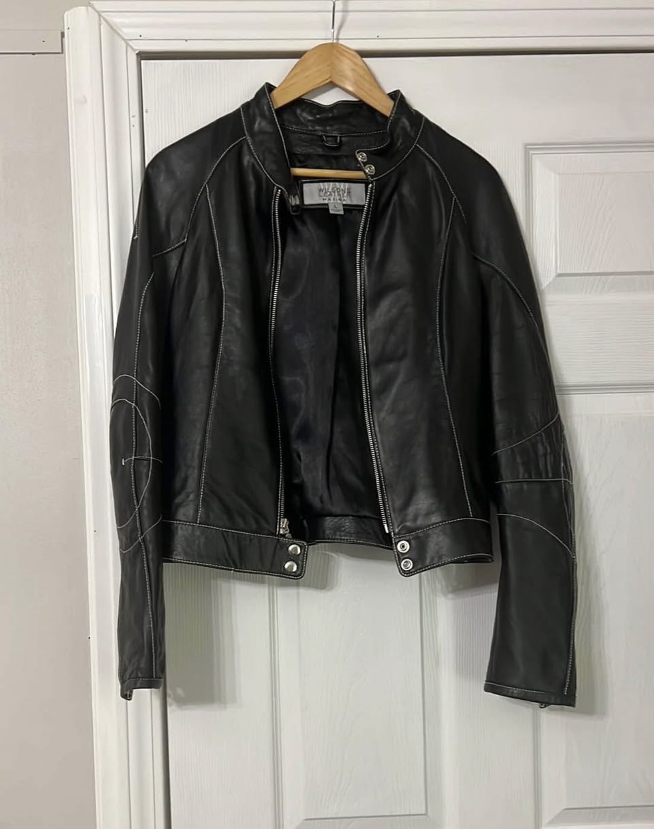 Women’s Leather Moto Biker Jacket/Wilsons Leather