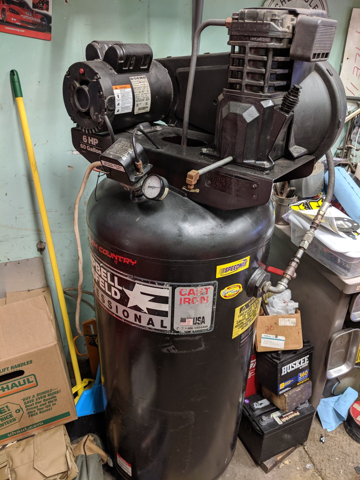 Campbell Hausfield 60 gallon compressor