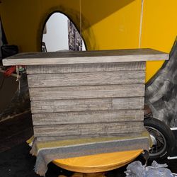Vintage Modern Rustic Gray Shiplap Console Table/ Bar