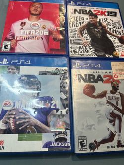 PS4 FIFA 20, NBA 2K19, Madden NFL 21, NBA 2K20 Games Bundle
