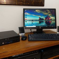 PC System Like New Gaming Or Standard Use Quad Core Intel i5, SSD 256Gig, RAM 8Gig, Bluetooth, WiFi, Win 10, 2 ASUS 24inch Monitors 2 Speakers More