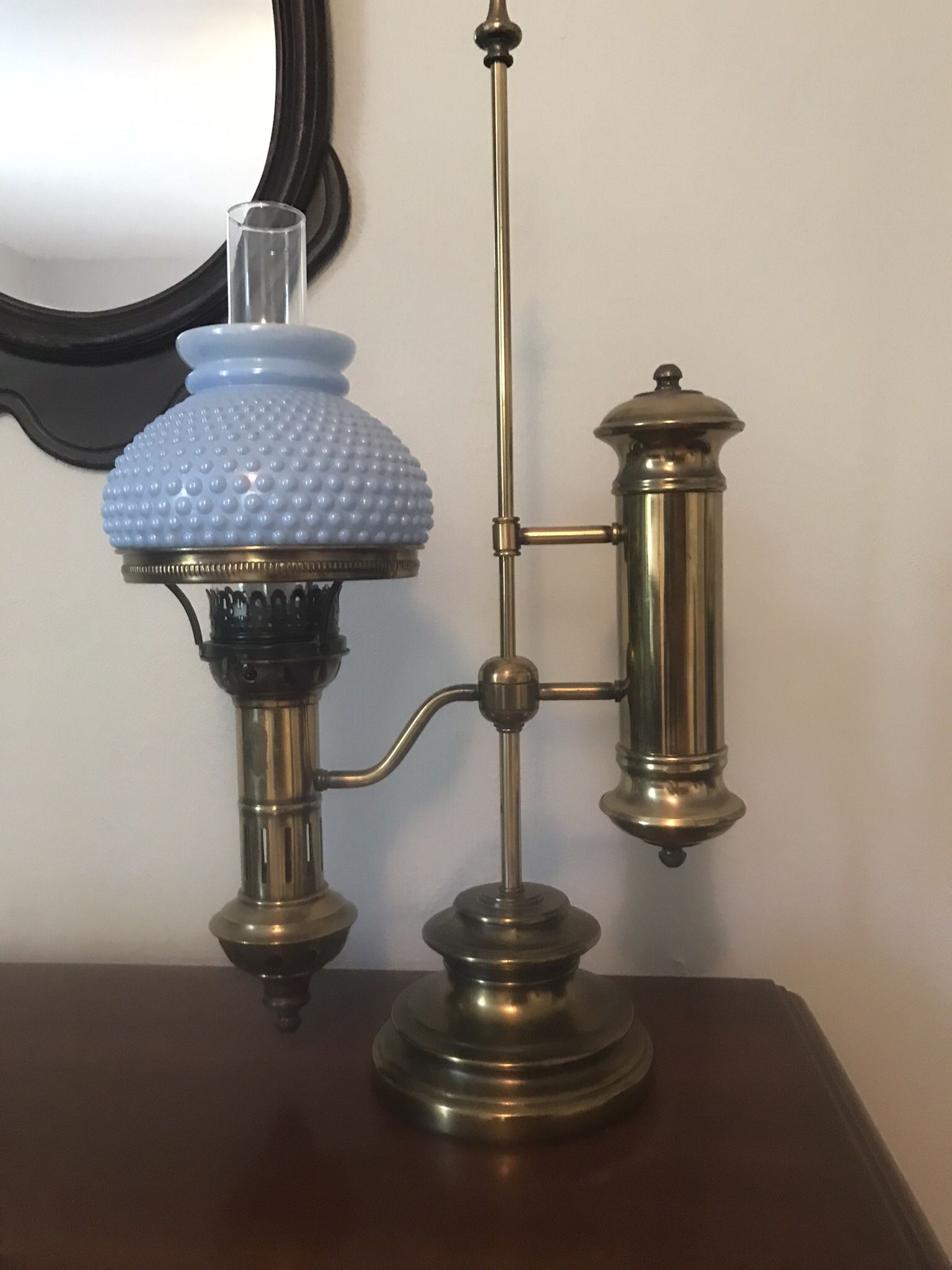 Antique Heavy Brass Student Lamp