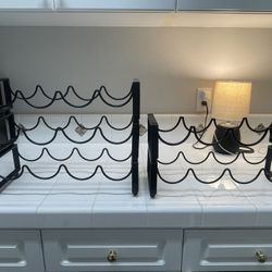 World Market Black Metal Wine Rack 