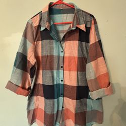Women’s Multi-colored Plaid Shirt