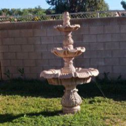 3 Tier Water Fountain In Italian  Pink Style 