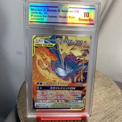 CC&G Moltres Zapdos And Articuno GX Gem Mint 10 
