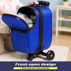 Top Opening Scooter Luggage for Kids & Adults,Blue 