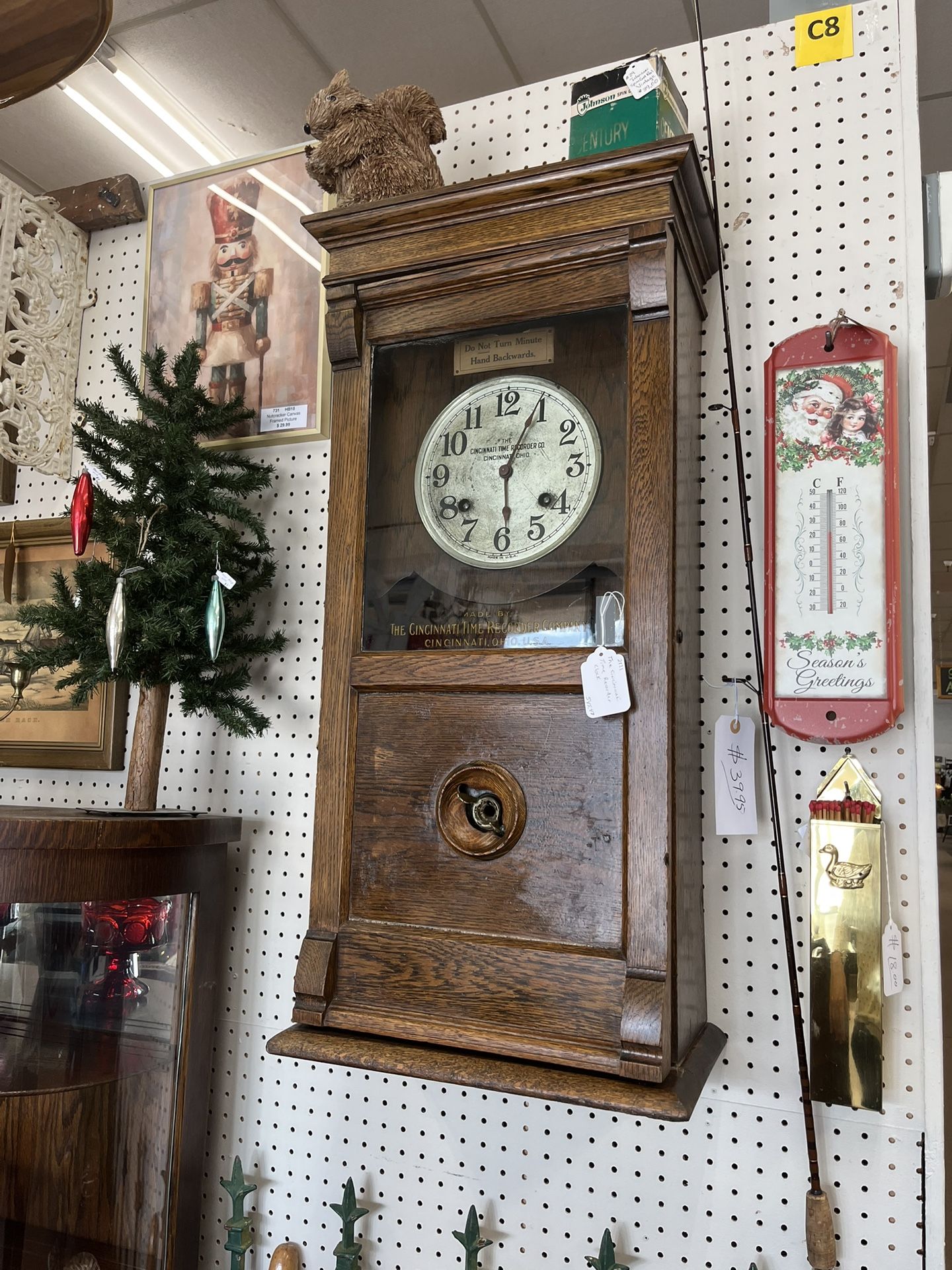 Antique The Cincinnati Time Recorder Clock