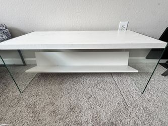 White Glass Coffee Table