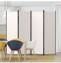 Room Divider 4 Panel Folding Privacy Screen w/ 3 Wide Feet 6FT Dressing Screen 88"W Room Partition Portable Wall Divider,White and blue