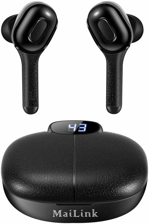 True Bluetooth 5.0 Wireless Earbuds TWS Stereo in-Ear Headphones IPX8 Waterproof