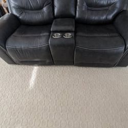 Leather Loveseat Recliner Couch