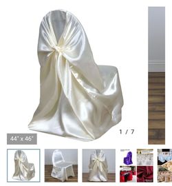 Satin chair cover
