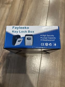 Key Lock Box Wall Mounted, Fayleeko 4 Digit Combination Lockbox for Outside, House Keys - Key Safe Security Storage Lock Box for Indo