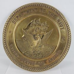 Navy Plaque Brass