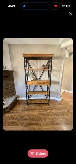 Pier 1 Metro Java Solid Mango Wood & Iron Bookcase | Industrial Bookshelf