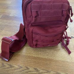 New Highlands Eagle Tactical Sling Pack Color Burgundy