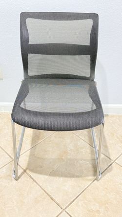 NEW Mesh Stacking Chairs - Chrome Sled Base - Office/Church/Event - 20 Available