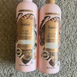 Suave Lush & Coily Shampoo Conditioner Set