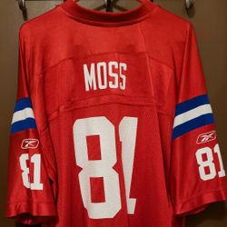 NFL New England Patriots Randy Moss #81 50th Anniversary Patch Brand Reebok Size 2XL