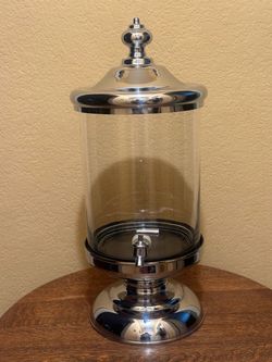 Shannon Crystal by Godinger Roxborough 2.5 Gal Beverage Dispenser, Silver/Chrome