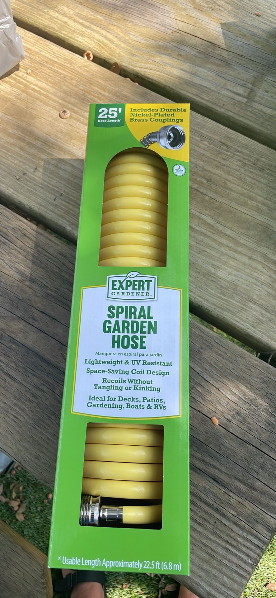 25 Foot Spiral Garden Hose