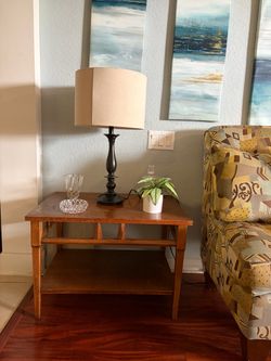 Mid-Century Modern Wooden End Table