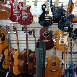 Acoustic, Electric And Classical Guitars, Amps, Pedals, Speakers And Accessories